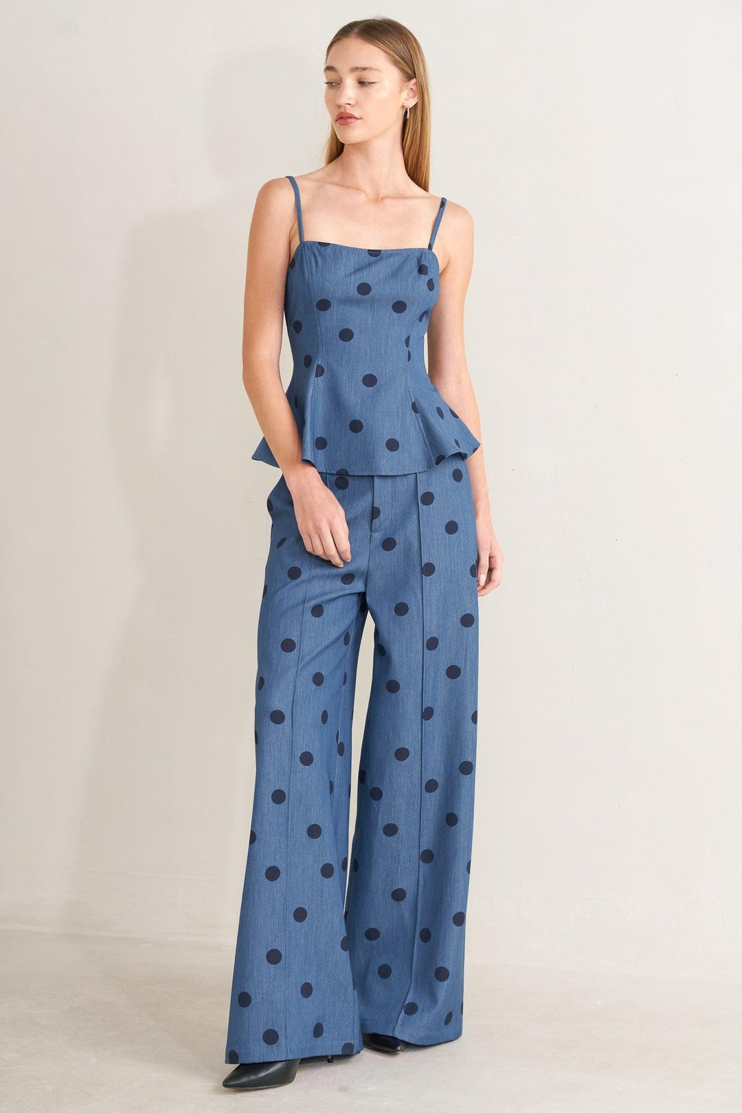 Preorder Midnight Polka Woven Pants from KADOU Boutique