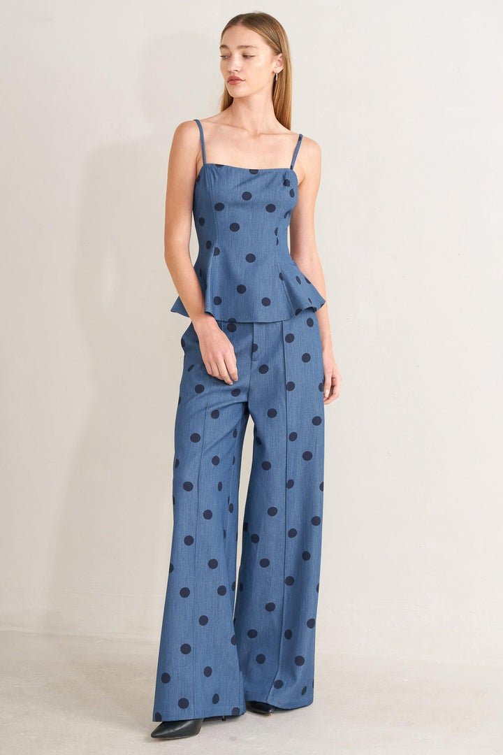 Preorder Midnight Polka Woven Pants from KADOU Boutique