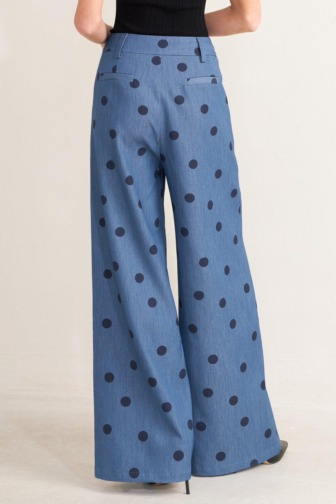 Preorder Midnight Polka Woven Pants from KADOU Boutique