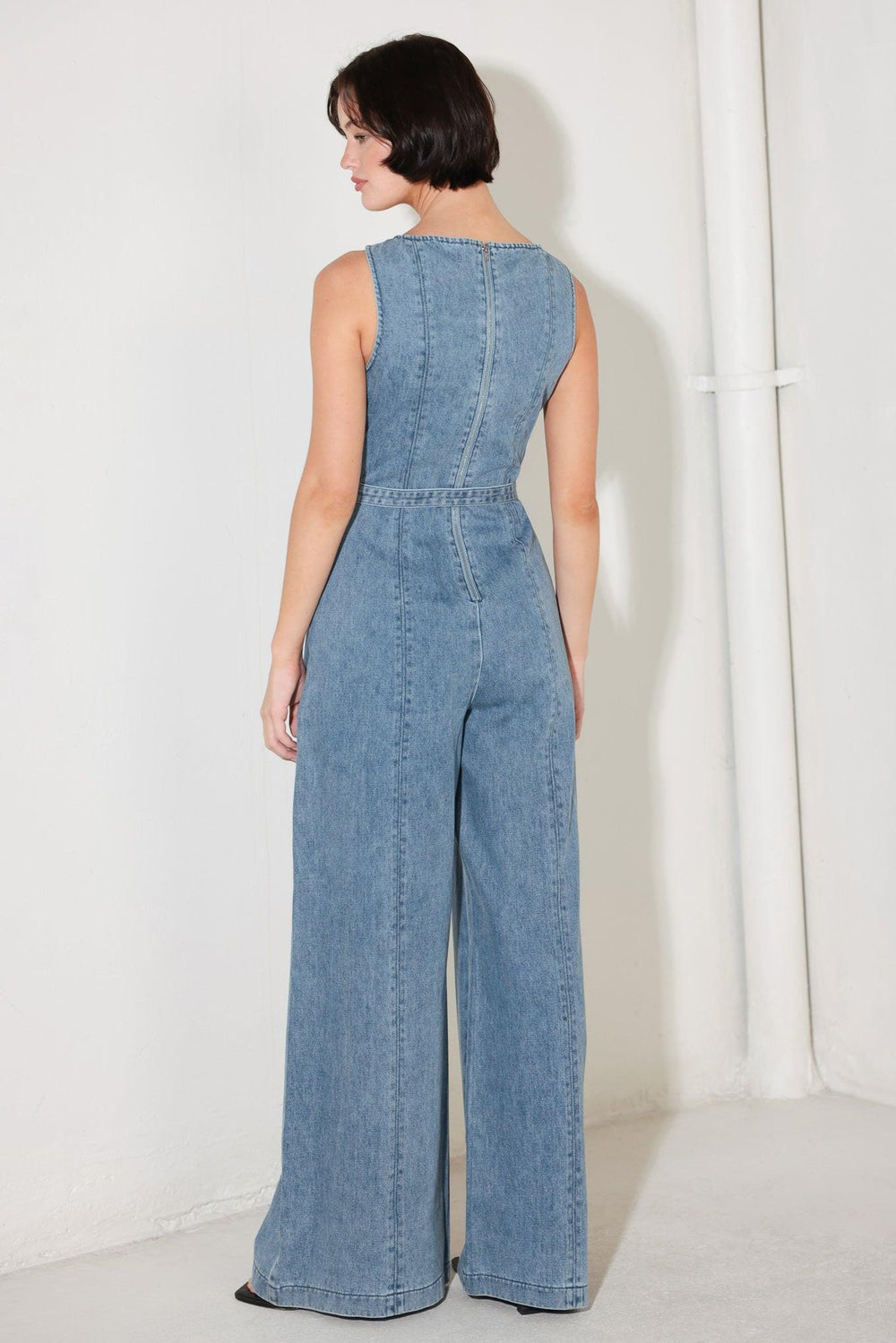 Elevated Edge Denim Jumpsuit from KADOU Boutique
