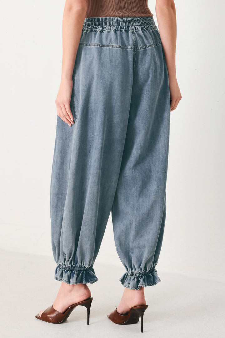 EASY VOLUME DENIM GENIE PANTS