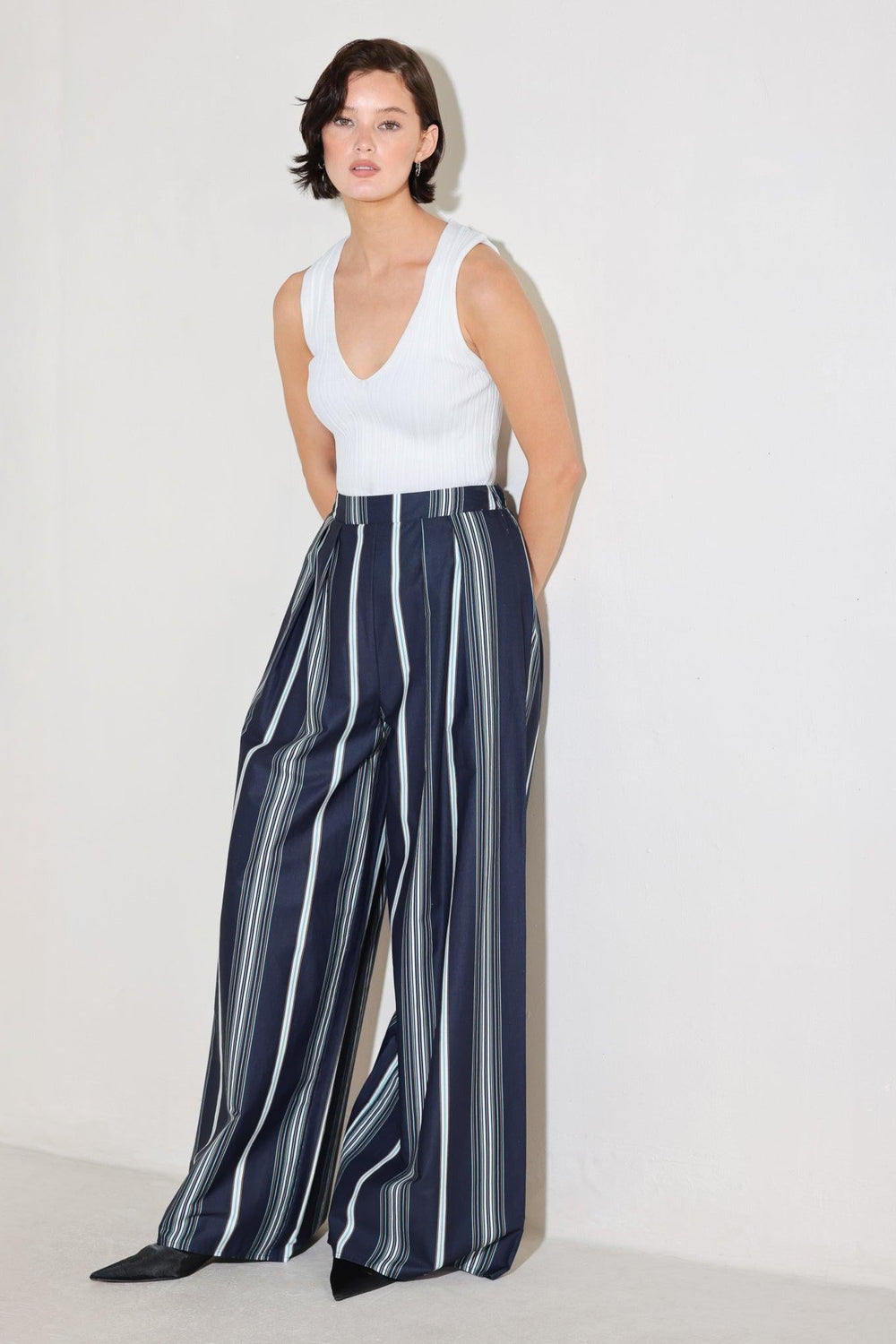 City Stripe Woven Pants from KADOU Boutique