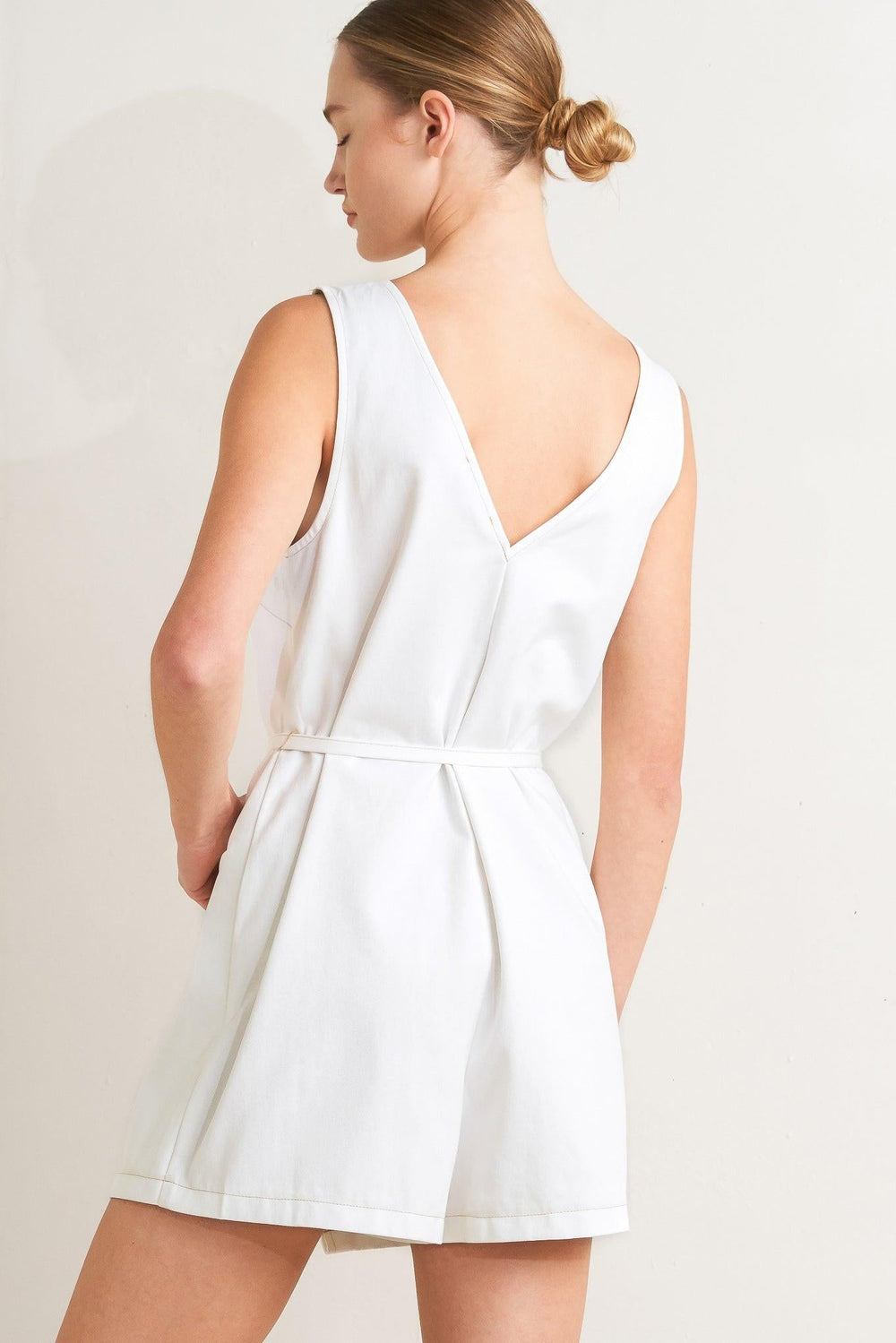 Effortless Attraction Woven Romper from KADOU Boutique