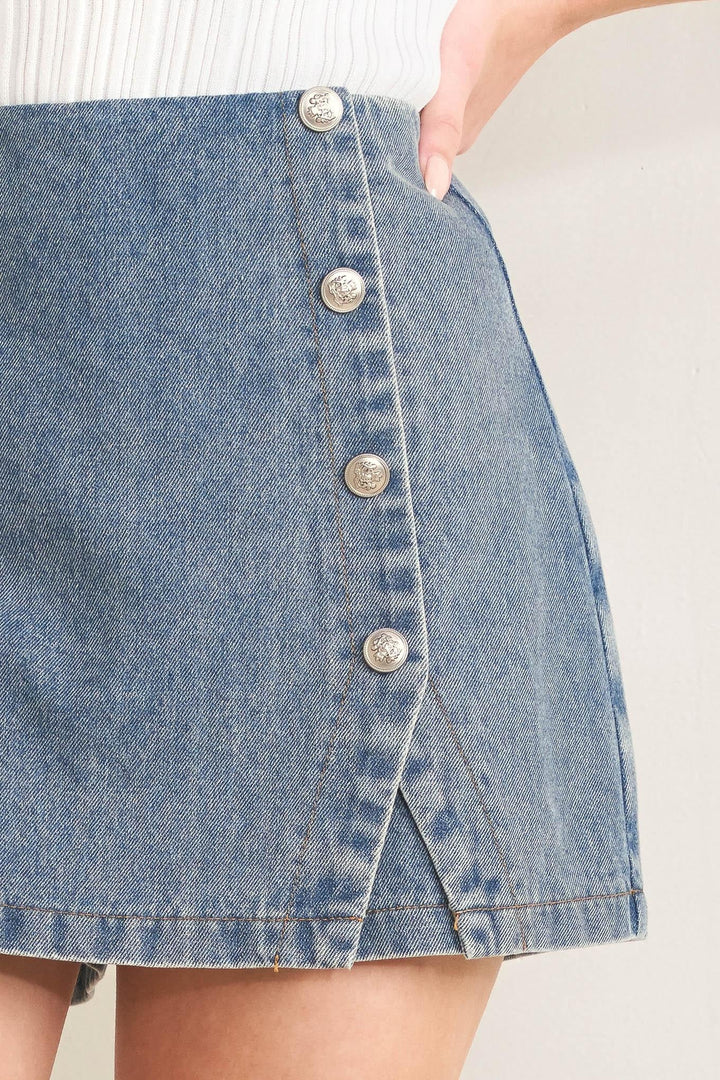 Santa Monica denim skort from KADOU Boutique