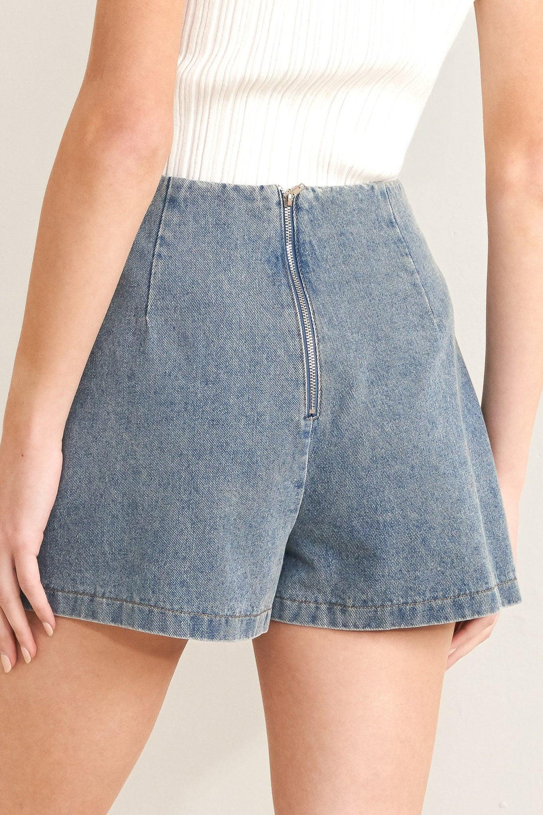 Santa Monica denim skort from KADOU Boutique