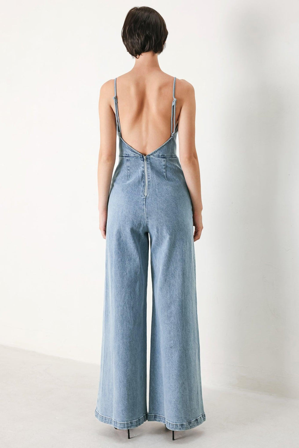 Skyline Sweetheart Denim Jumpsuit from KADOU Boutique