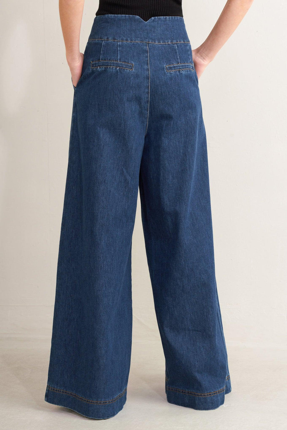 Ocean Drive Wide Denim Pants from KADOU Boutique