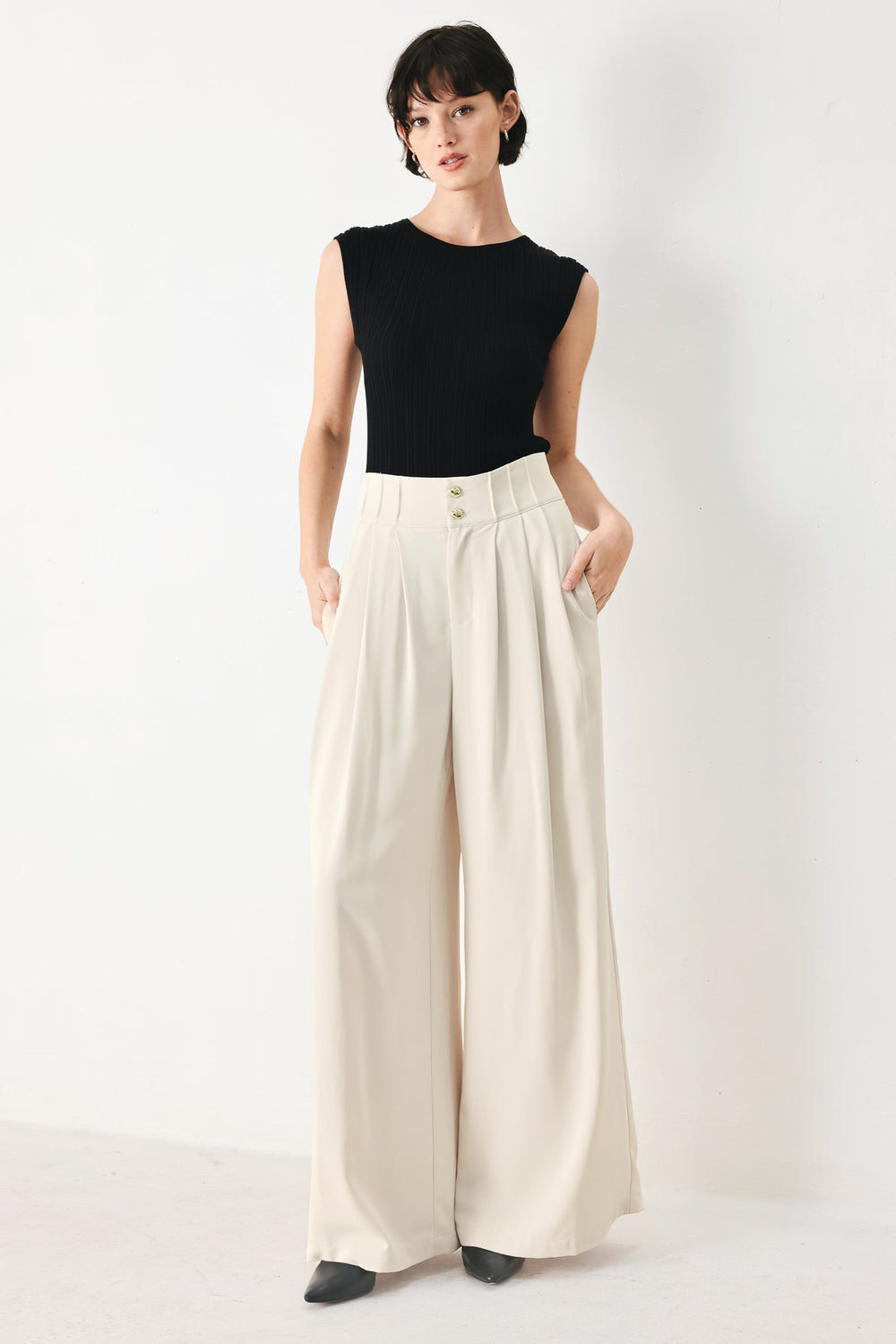 Modern Minimal Woven Pants from KADOU Boutique