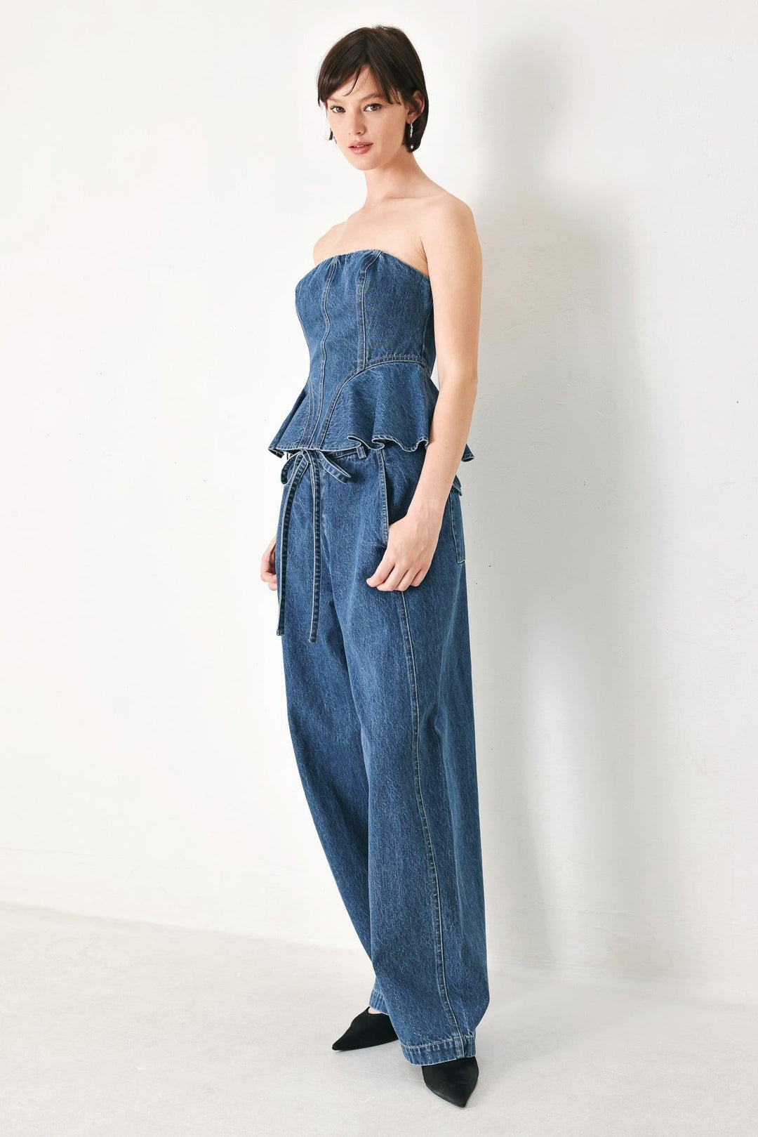 Blue Honey Oversize Denim Pants from KADOU Boutique