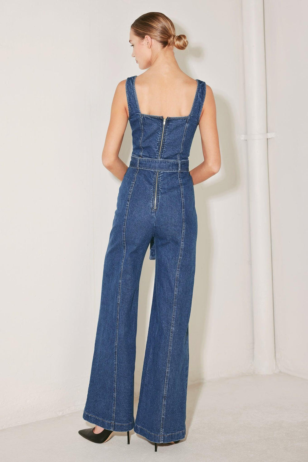 Westside Glam Denim Jumpsuit from KADOU Boutique
