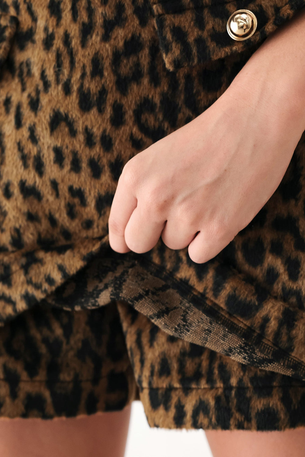 Heritage Edge Brown/black Wool-Blend Skort from KADOU Boutique