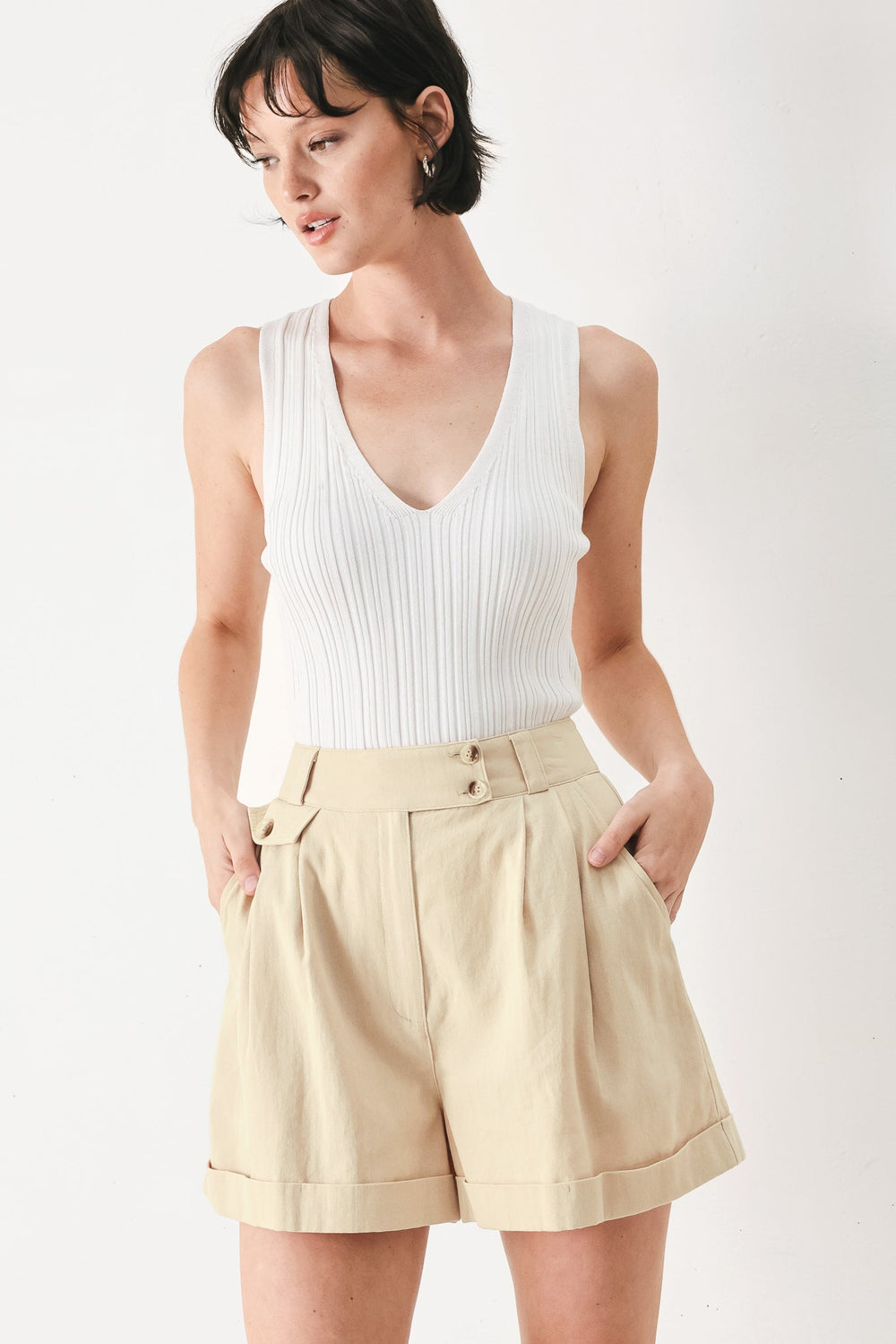 Desert Minimal Woven Shorts from KADOU Boutique