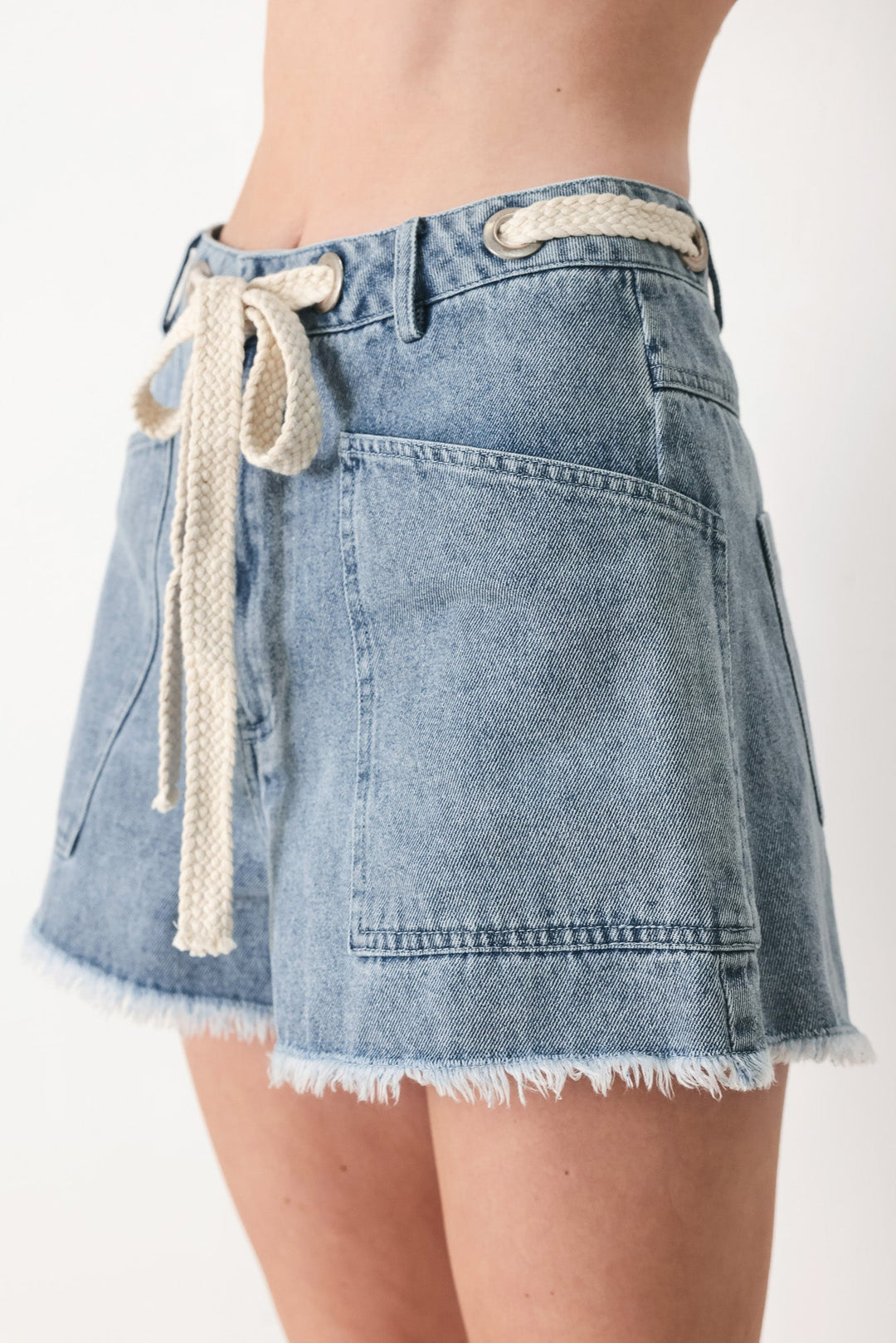 Beach Day Denim Shorts from KADOU Boutique