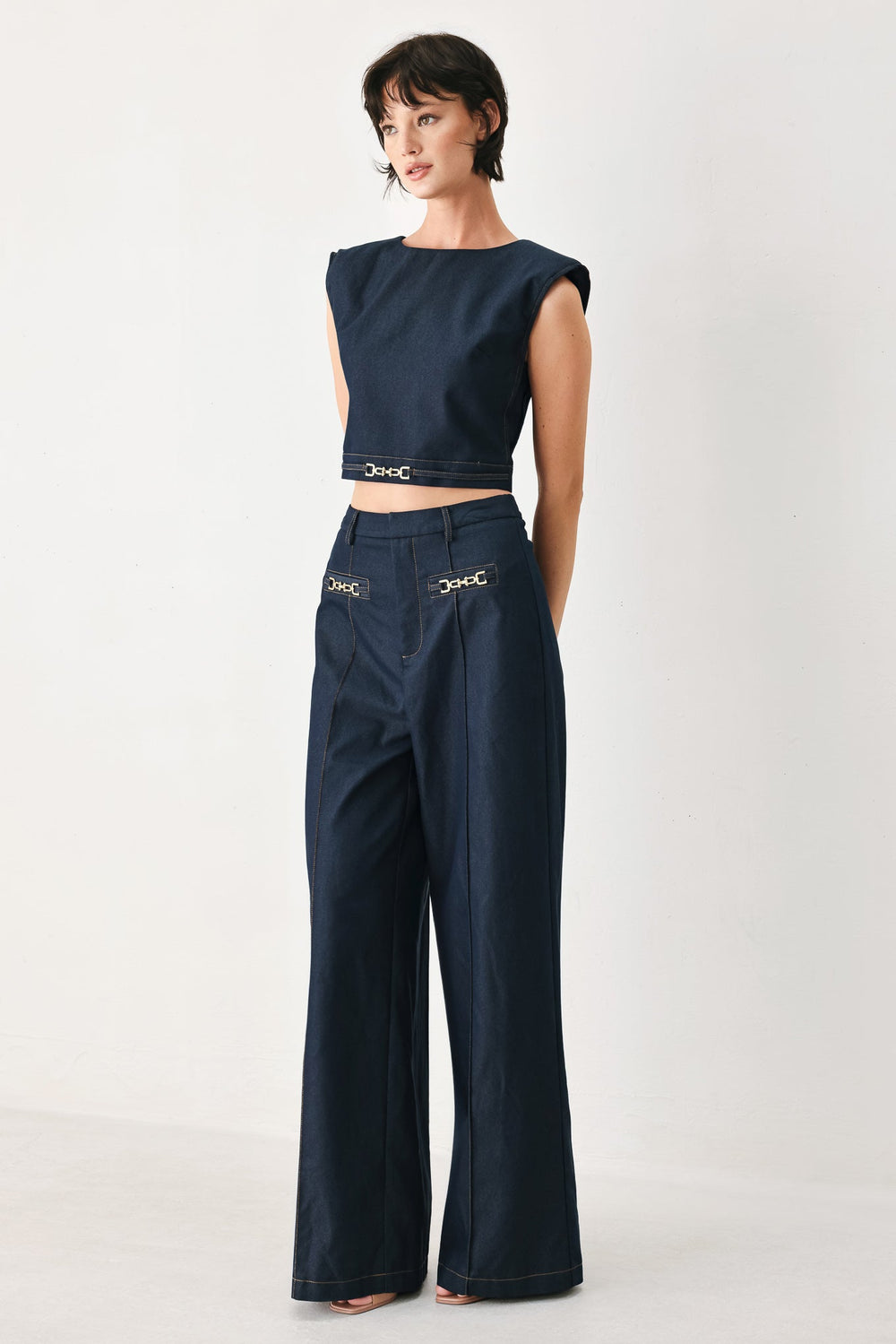 Yacht Club Woven Wide Leg Pants from KADOU Boutique