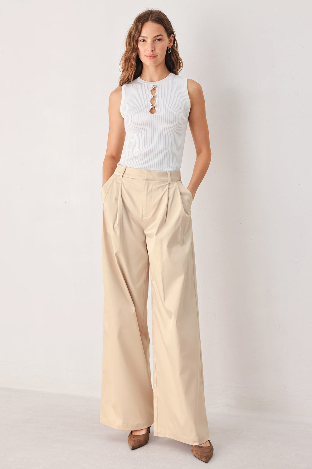 Parchment Relaxed-Fit Woven Pants from KADOU Boutique