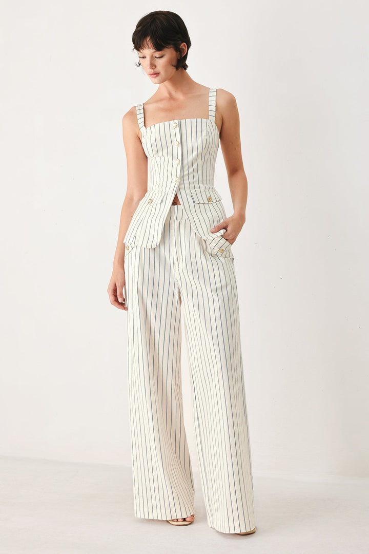 Sutton Stripe Woven Pants from KADOU Boutique