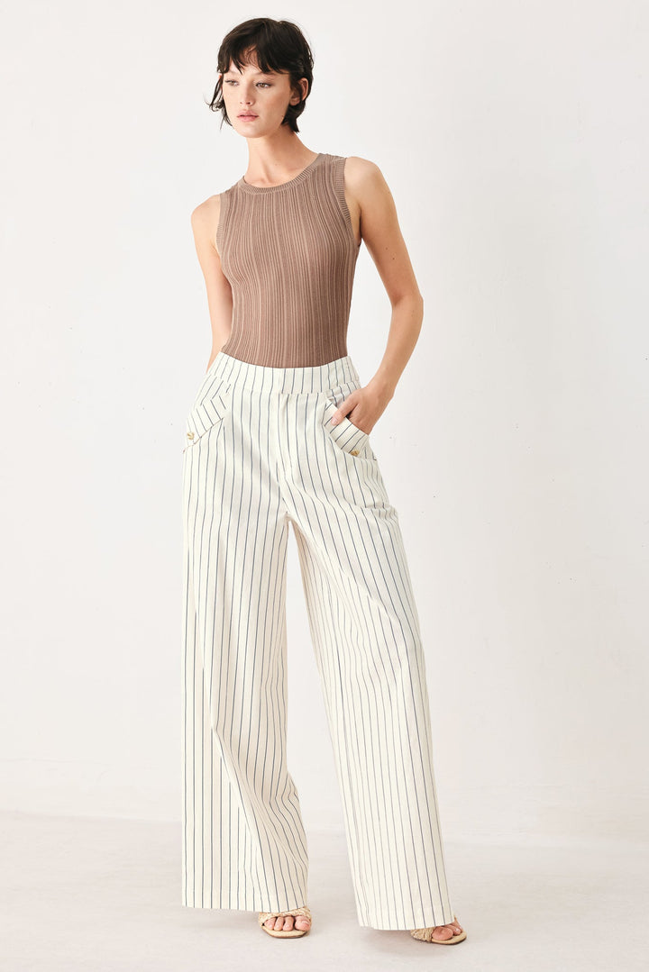 Sutton Stripe Woven Pants from KADOU Boutique