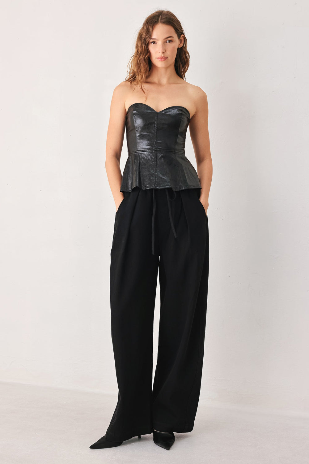 Nightshade Flowy Drawstring Woven Pants from KADOU Boutique
