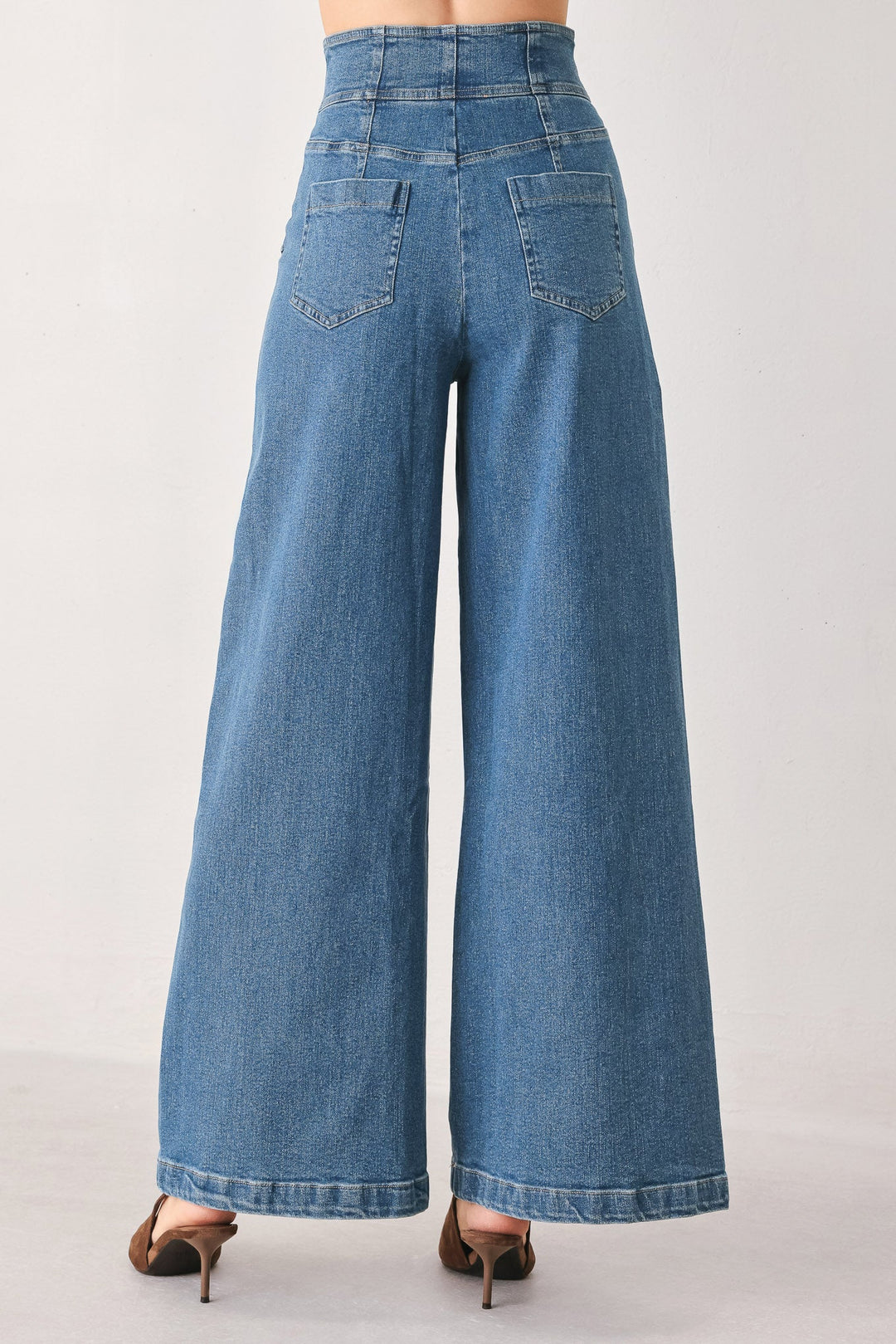 BRIAR BLUE FLARED DENIM PANTS