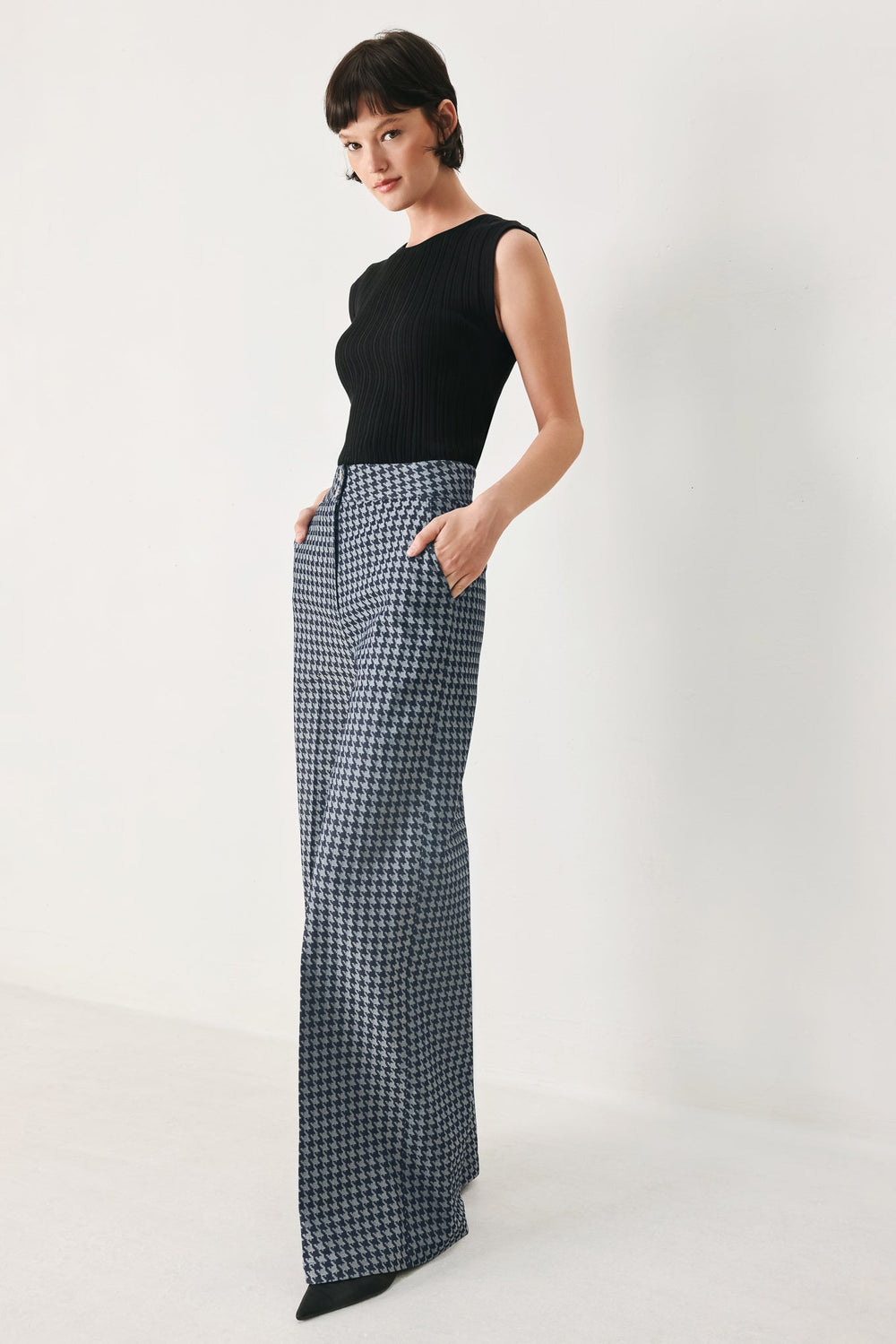 Noir Society Woven Wide Leg Pants from KADOU Boutique