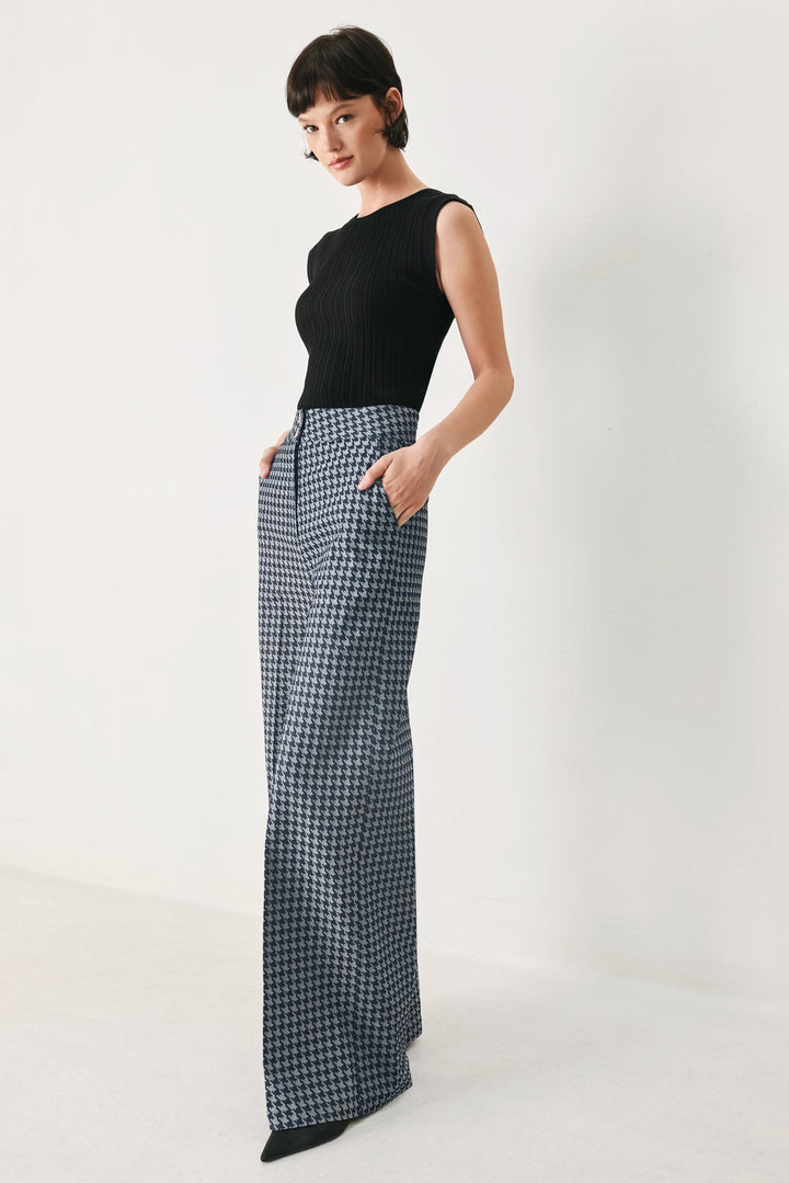 NOIR SOCIETY WOVEN WIDE LEG PANTS