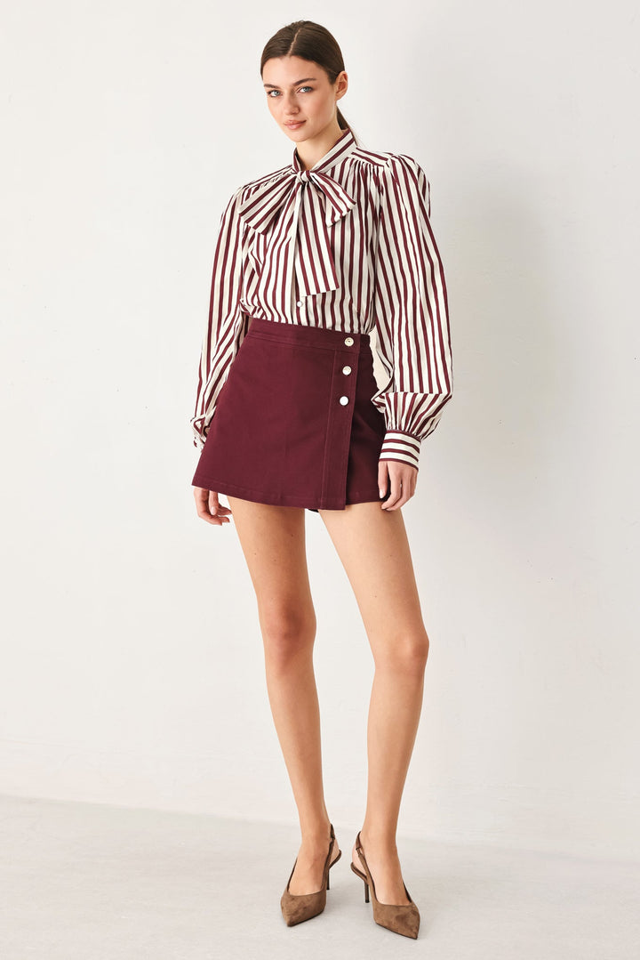 Merlot Ridge Woven Skort from KADOU Boutique
