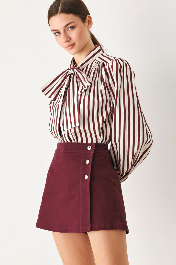 Merlot Ridge Woven Skort from KADOU Boutique