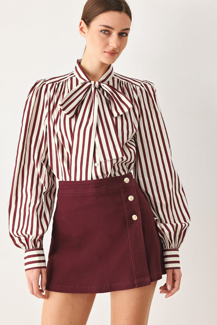 Merlot Ridge Woven Skort from KADOU Boutique