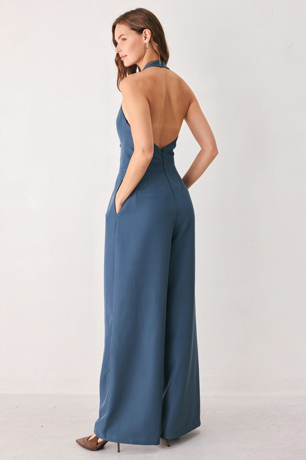 Arctic Blue Woven Jumpsuit from KADOU Boutique