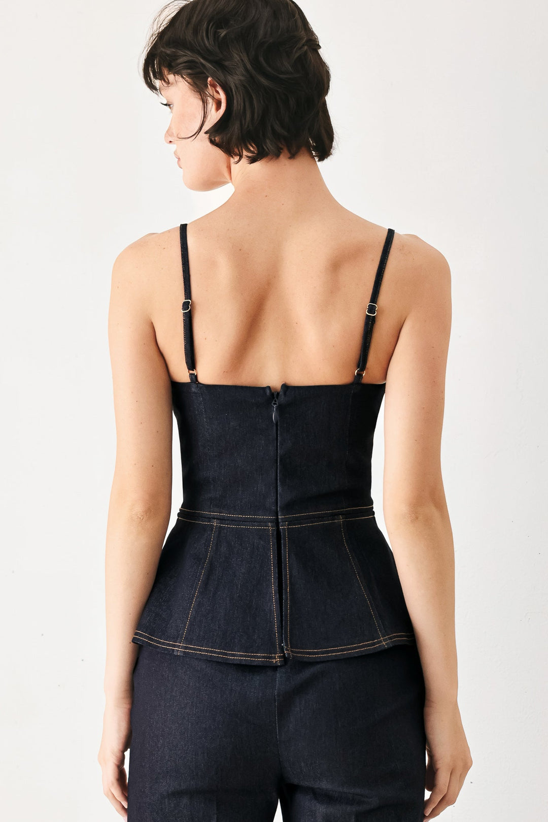 MIDNIGHT RIVIERA DENIM JUMPSUIT