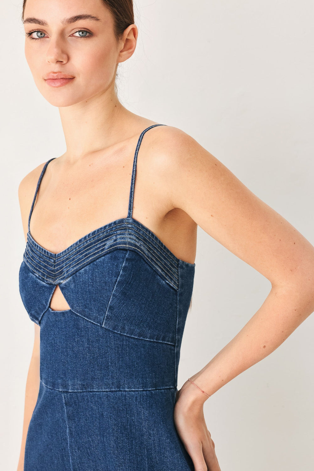 Sweet Charm Denim Jumpsuit from KADOU Boutique
