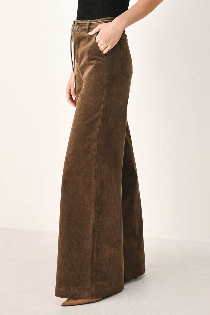 Autumn in Manhattan Belted Corduroy Pants from KADOU Boutique