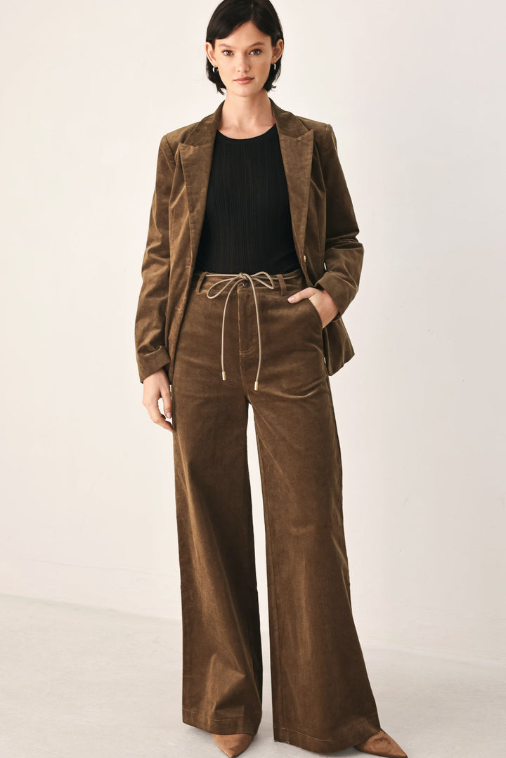 Autumn in Manhattan Belted Corduroy Pants from KADOU Boutique