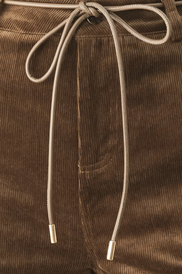 AUTUMN IN MANHATTAN BELTED CORDUROY PANTS