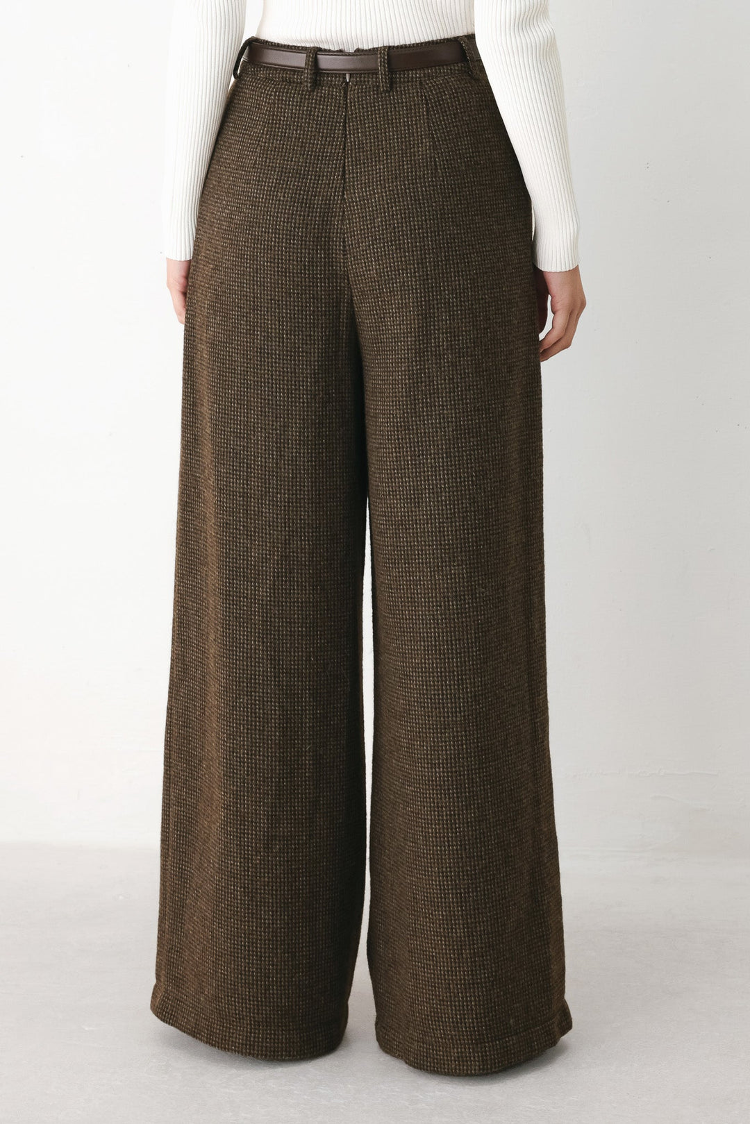 HERITAGE CHARM BELTED WIDE LEG PANTS
