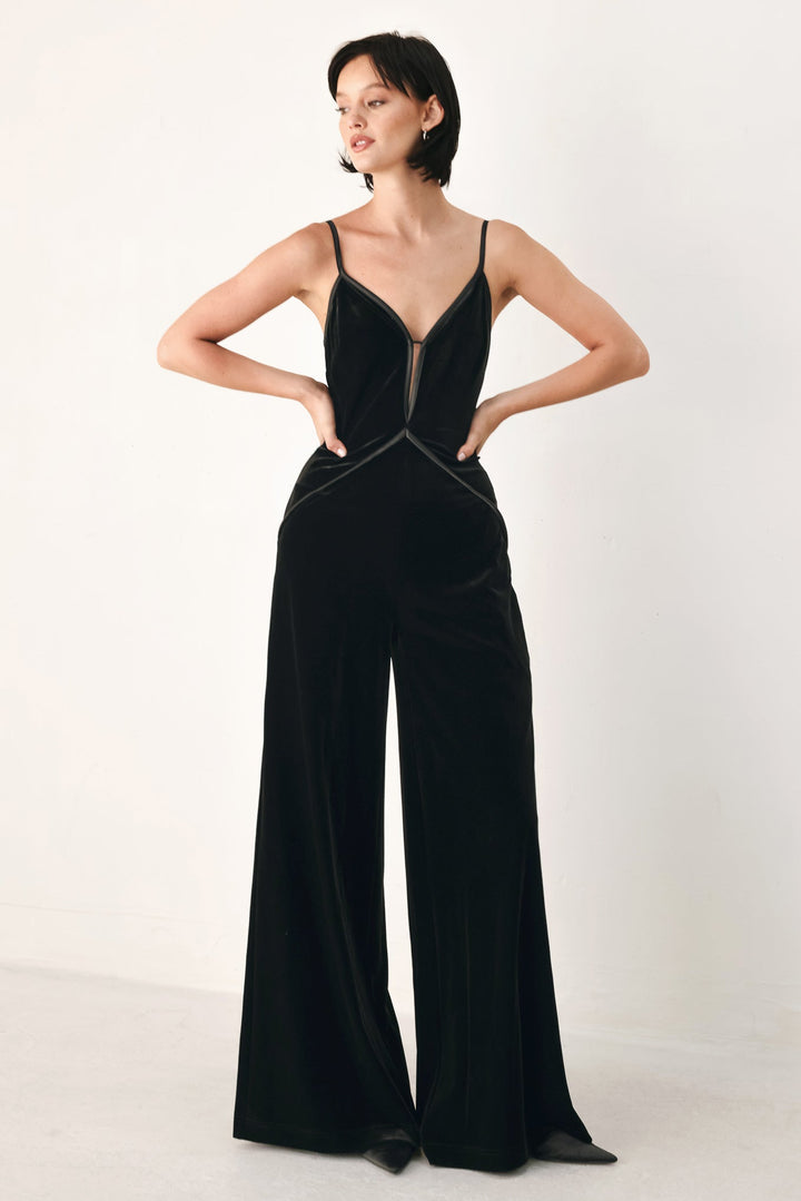 Velvet Hour Sweetheart Wide Leg Jumpsuit from KADOU Boutique