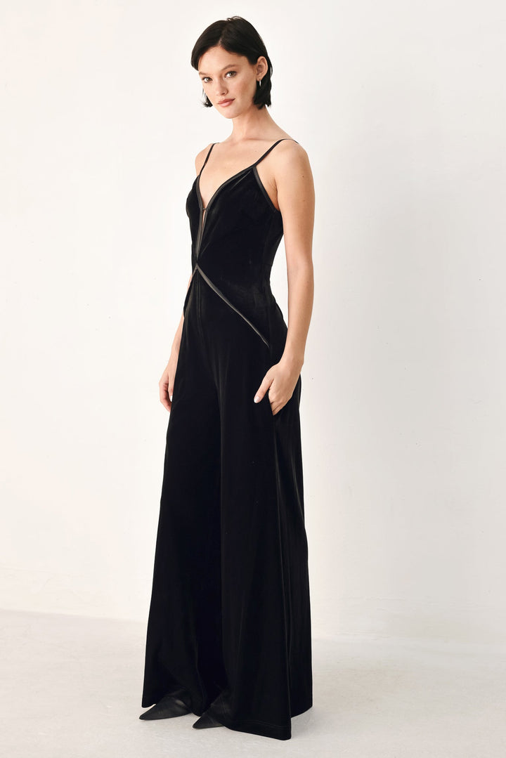 Velvet Hour Sweetheart Wide Leg Jumpsuit from KADOU Boutique