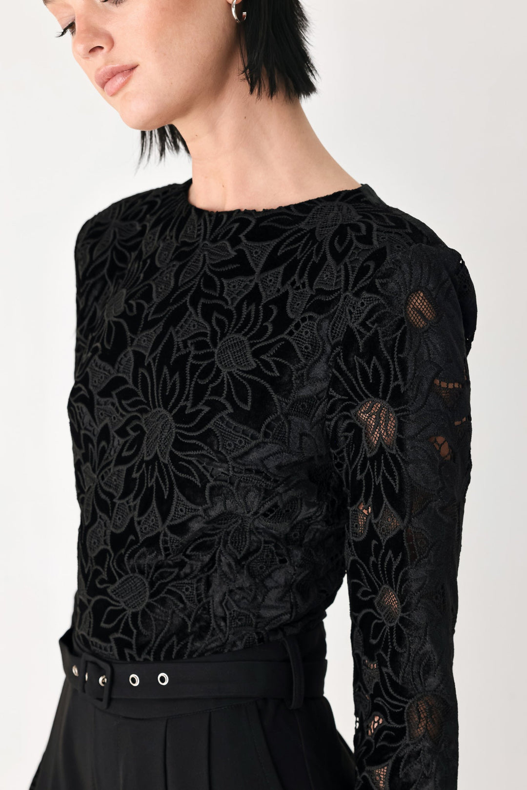 After Dark Lace Wide Leg Jumpsuit from KADOU Boutique