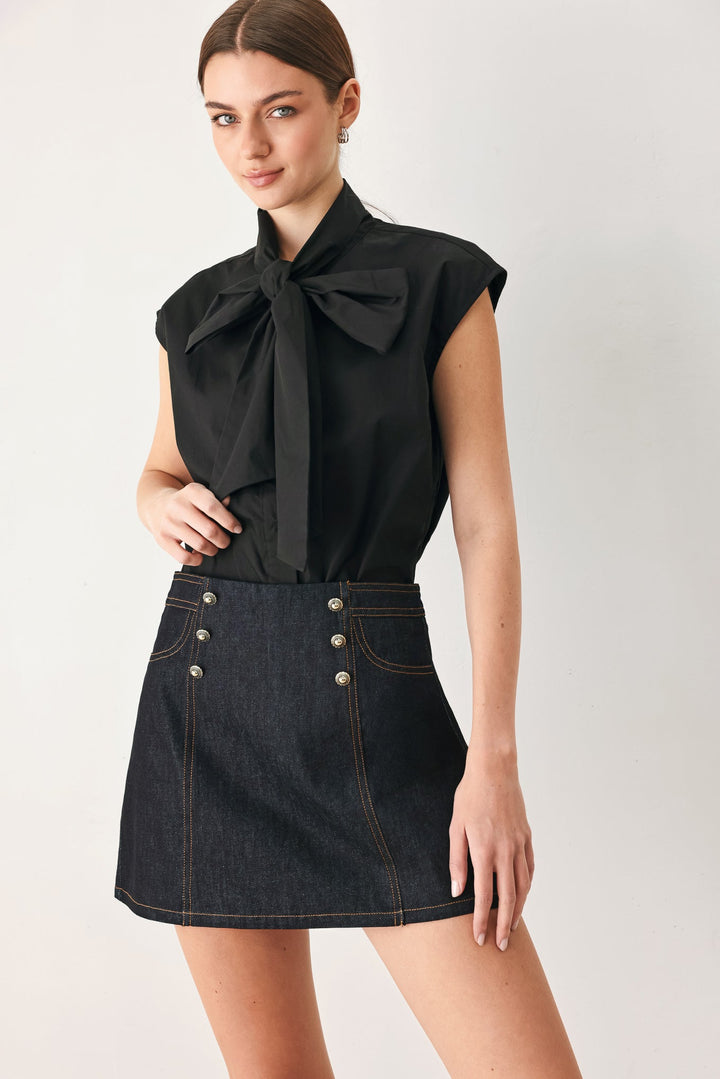 Modern Prep Denim Skort from KADOU Boutique