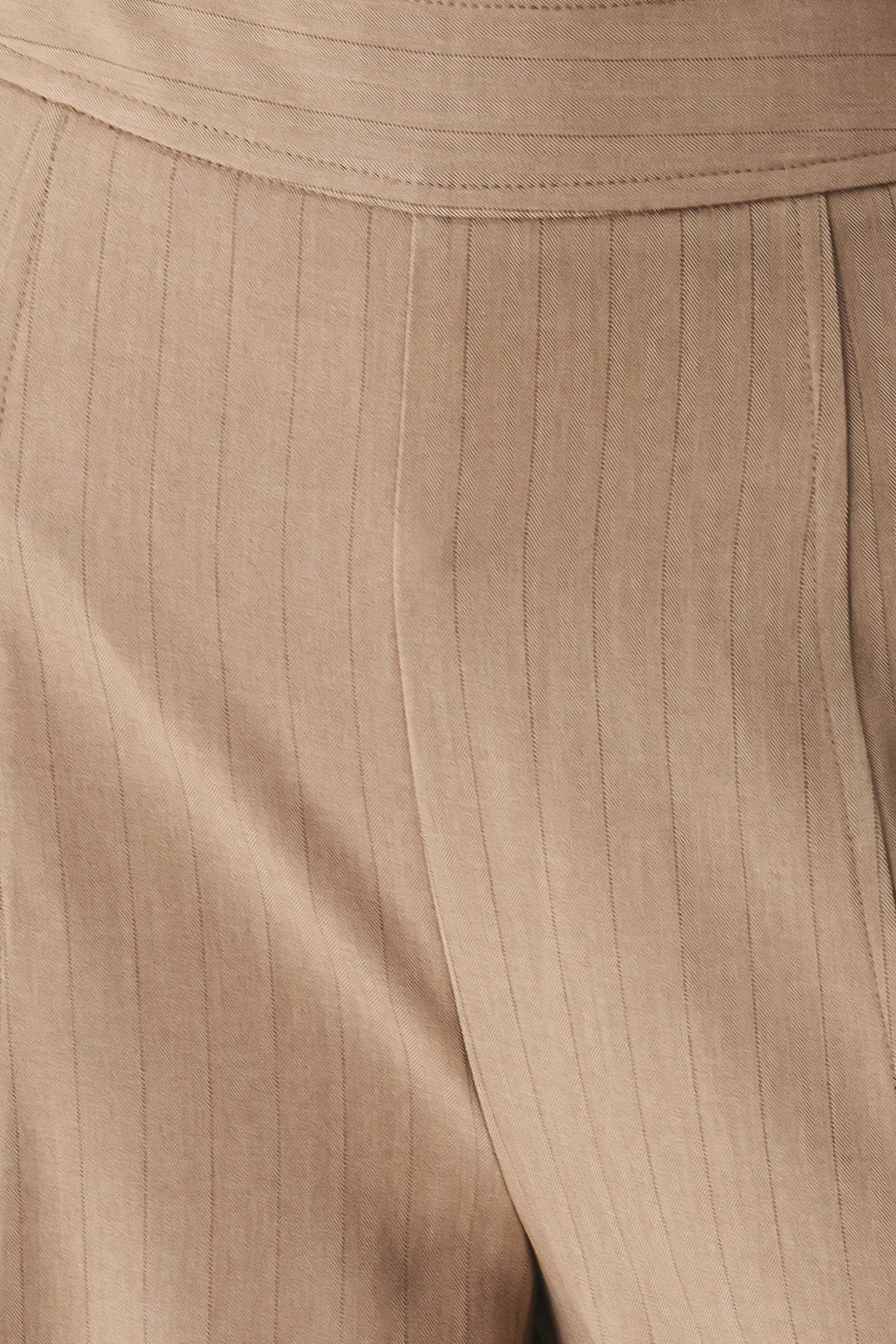 MOCHA MOMENT PINSTRIPE WIDE LEG PANTS