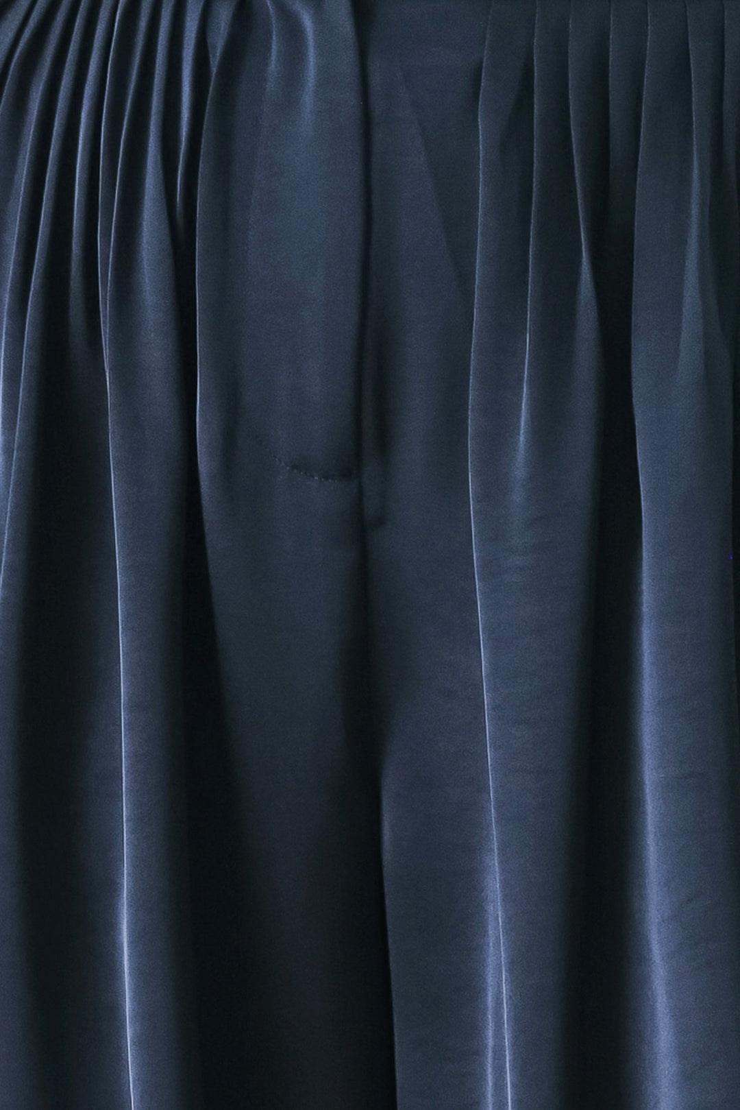 NAVY KNOT NAVY PLEATED WIDE-LEG PANTS