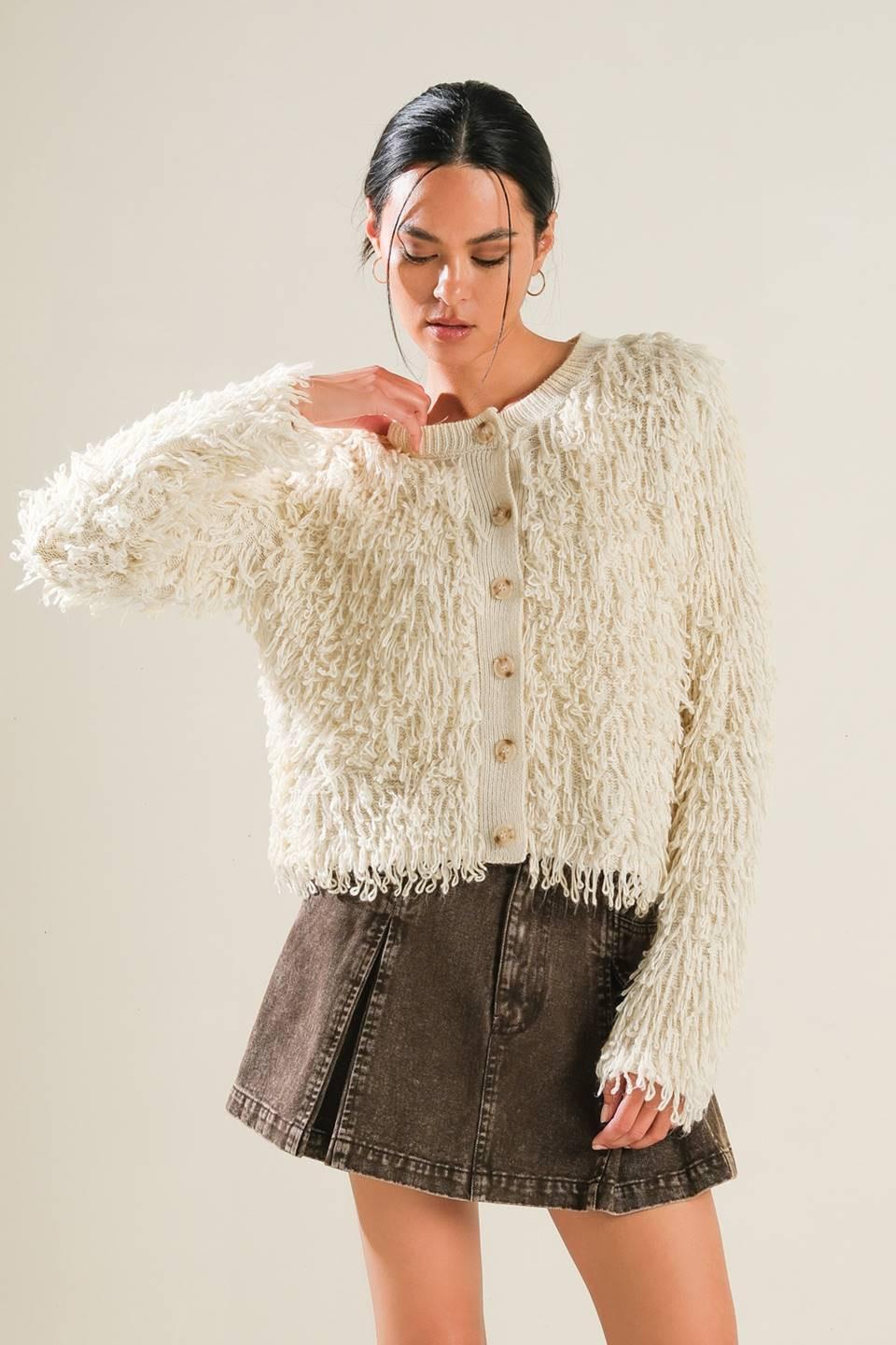 Live in the Now Sweater Cardigan from KADOU Boutique