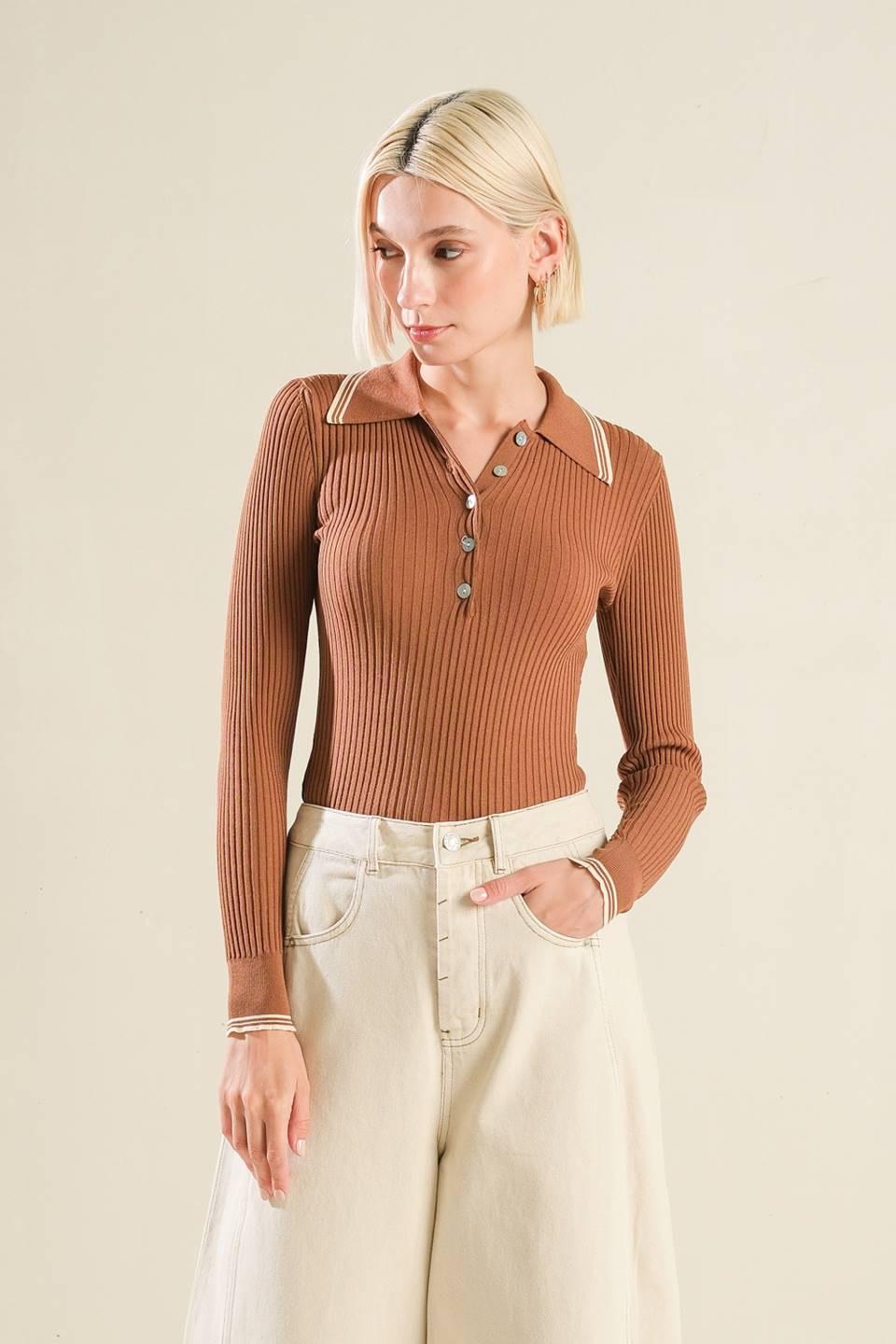 I'll Think About Polo Top from KADOU Boutique