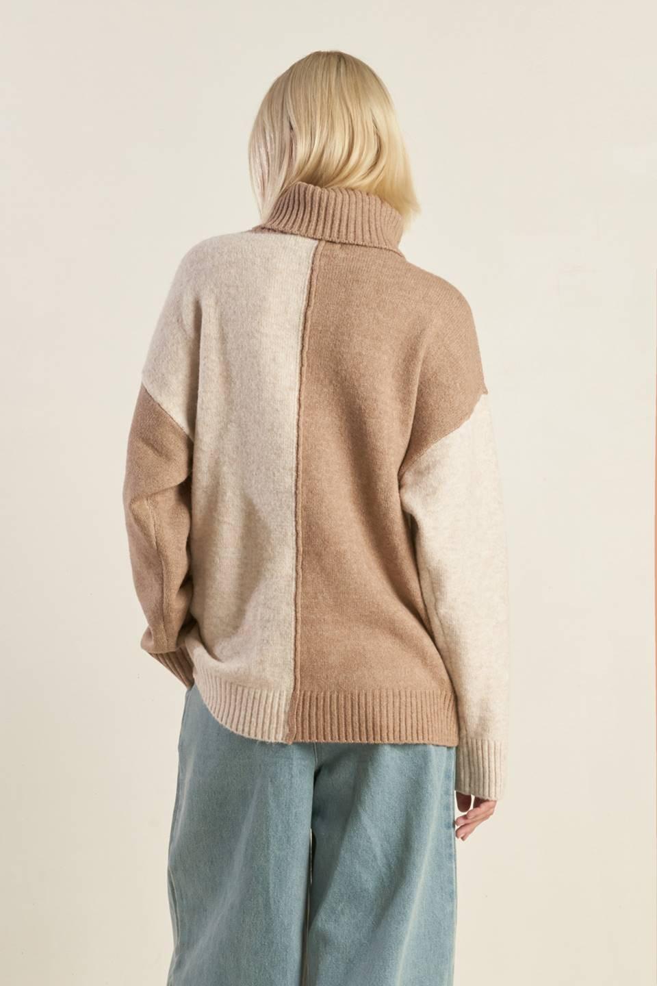 Mixed Emotions Colorblocked Sweater Top from KADOU Boutique