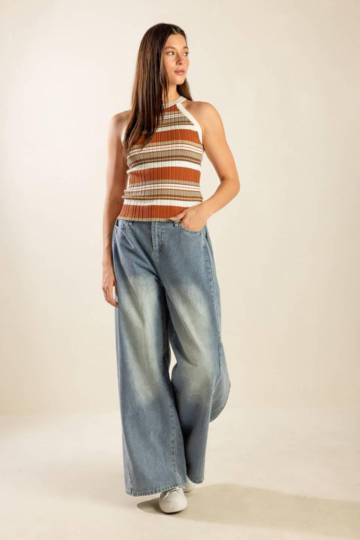 Anytime Now Sweater Knit Top from KADOU Boutique