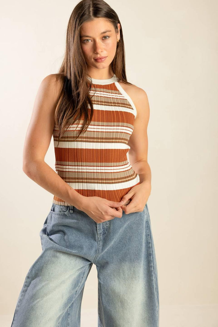 Anytime Now Sweater Knit Top from KADOU Boutique