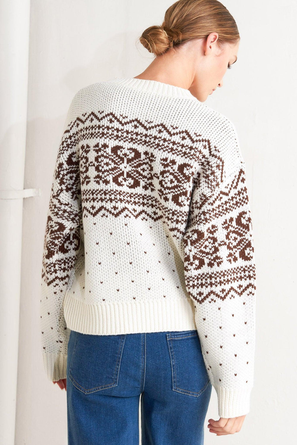 Snowflake Glam Pullover Sweater Top from KADOU Boutique