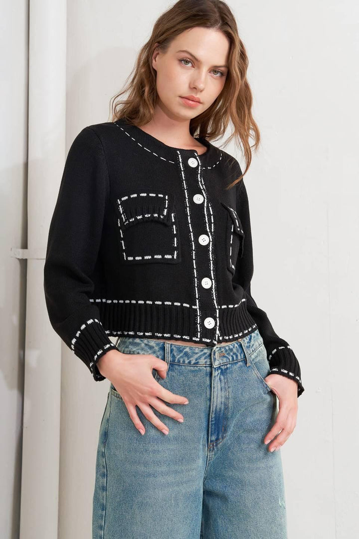 Mono Frame Sweater Knit Top from KADOU Boutique