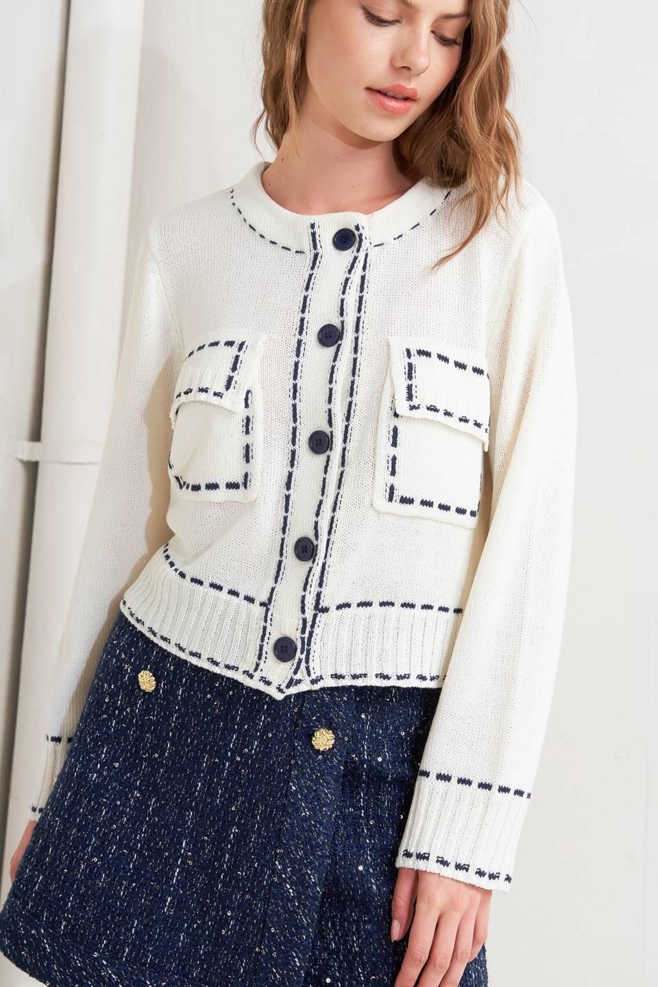 Mono Frame Sweater Knit Top from KADOU Boutique