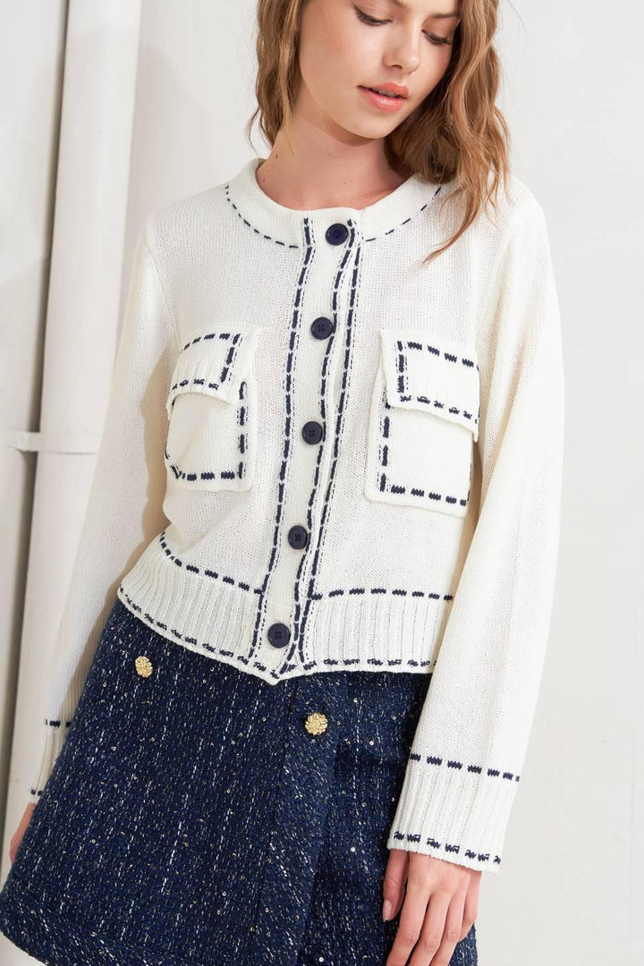 Mono Frame Sweater Knit Top from KADOU Boutique